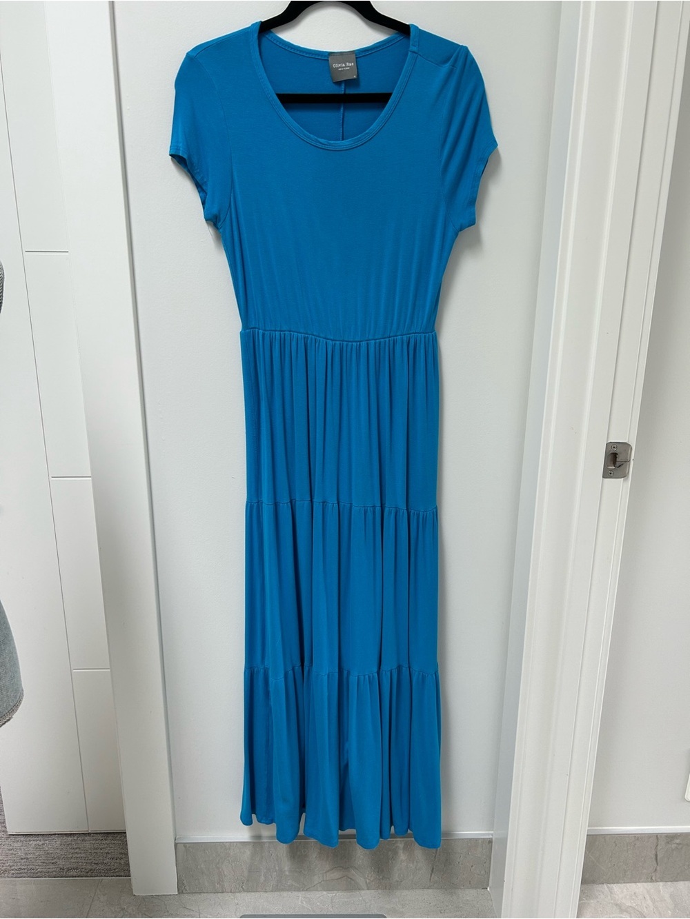 Olivia Rae Bright Blue Tiered Maxi Dress size XL